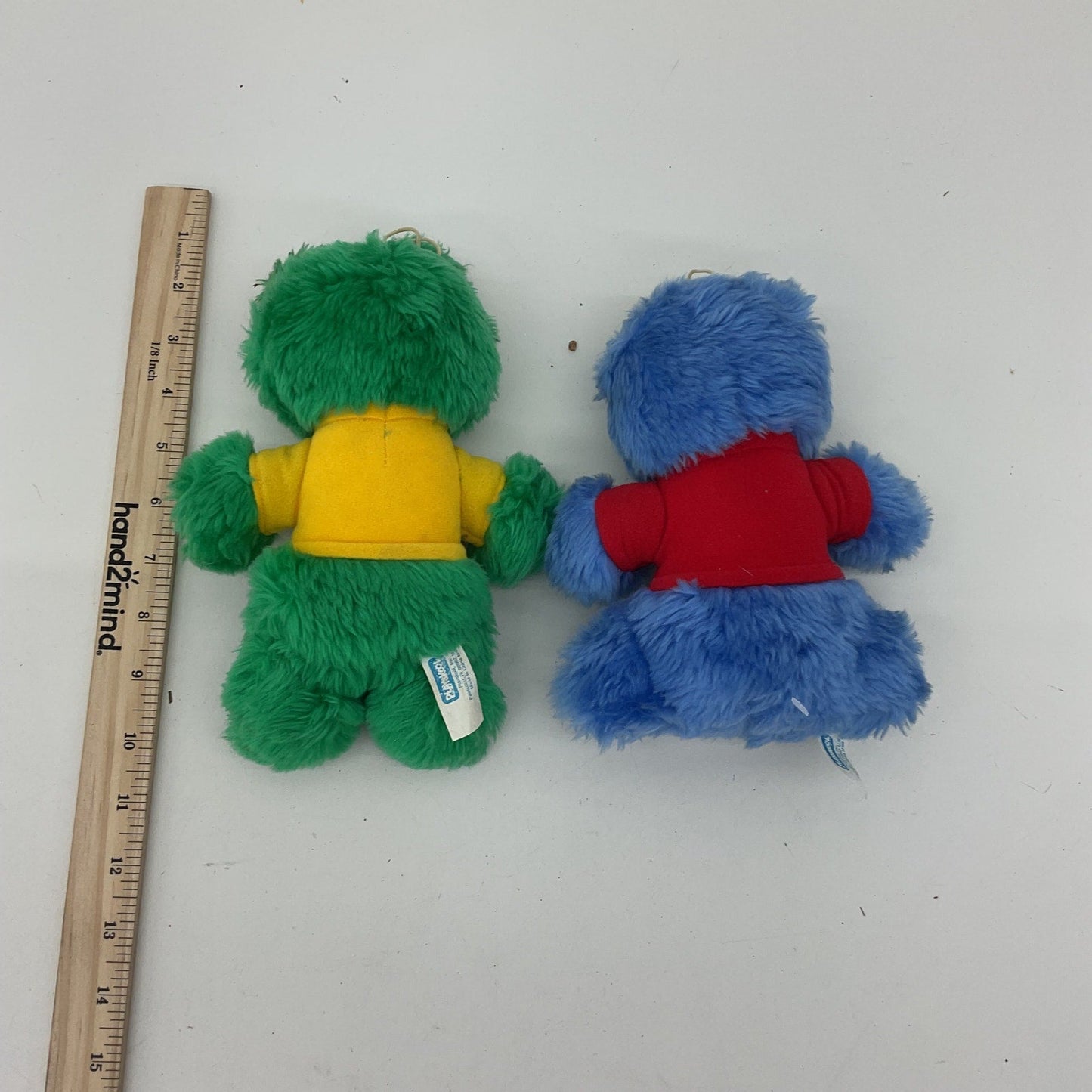 Oscar Grouch Cookie Monster Preowned Sesame Street Green Blue Plush Lot - Warehouse Toys