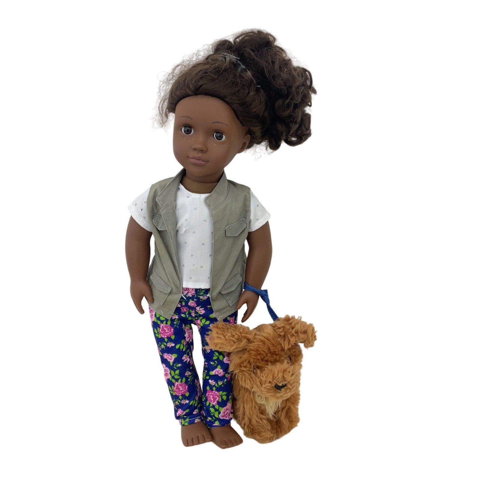 Our Generation by Battat African American Black Girl w/ Puppy Dog Play Dolls - Warehouse Toys