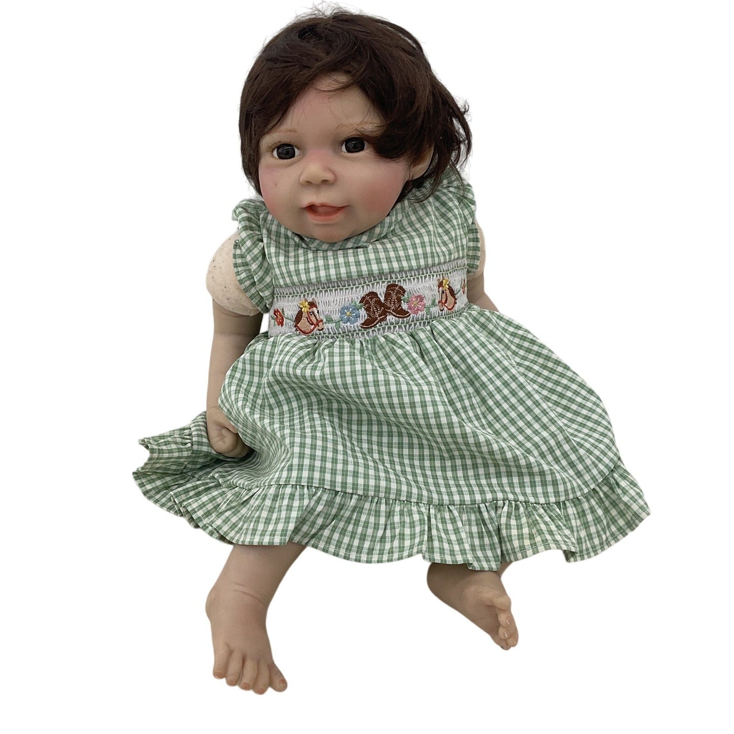 Paradise Galleries Realistic Beautiful Brunette Baby Doll Little Girl Caucasian - Warehouse Toys