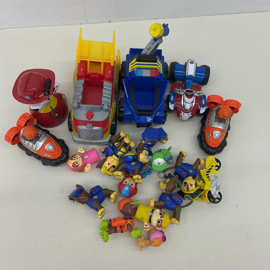 Paw Patrol Action Figures Cake Toppers Rubble Skye Marshall Vehicles Cars Used - Warehouse Toys