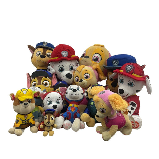 Paw Patrol Character Plush LOT 10 lbs Marshall Rocky Skye Chase Cartoon Dogs - Warehouse Toys