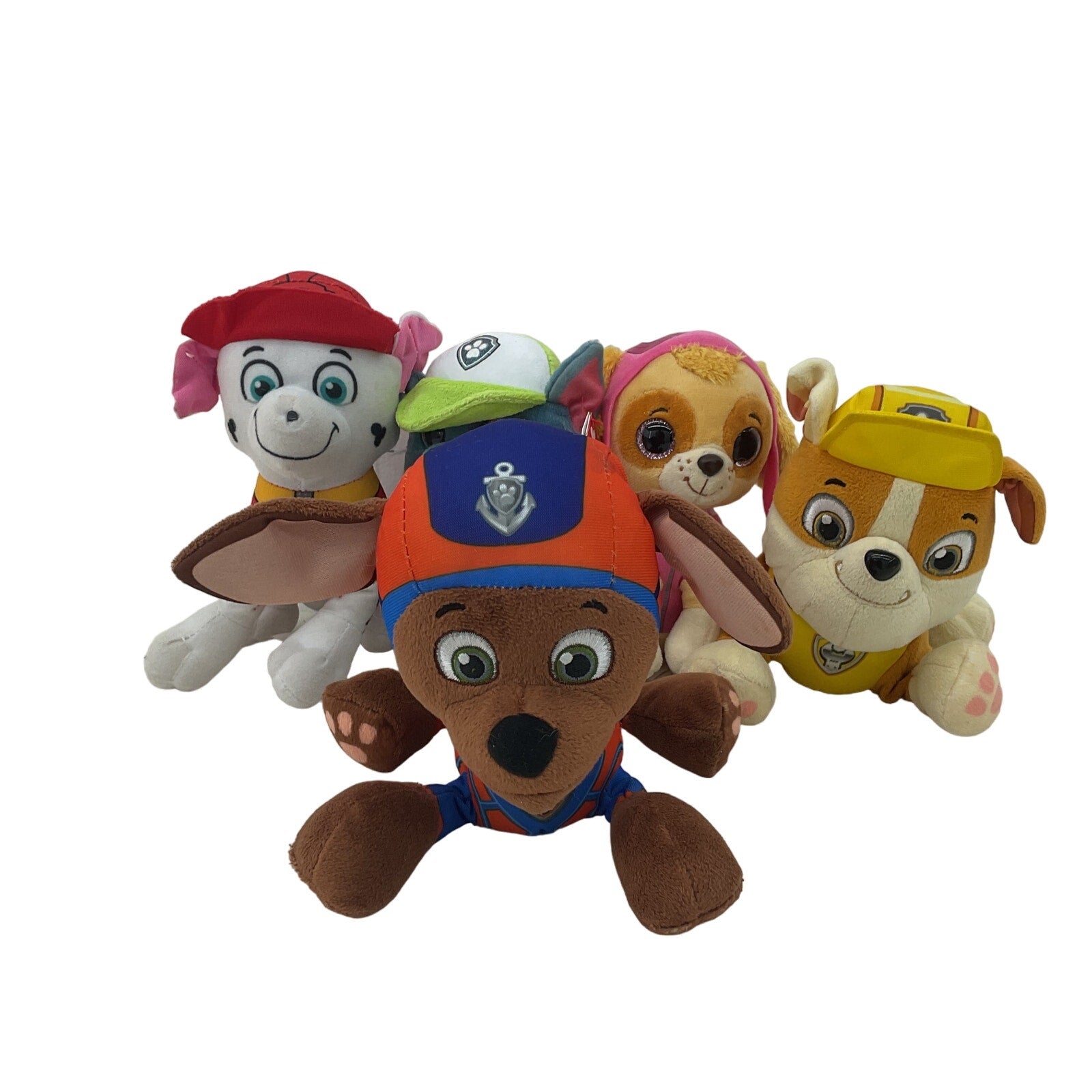 Paw Patrol Complete Set of 4 Character Plush Dolls Chase Marshall Skye Rubble - Warehouse Toys