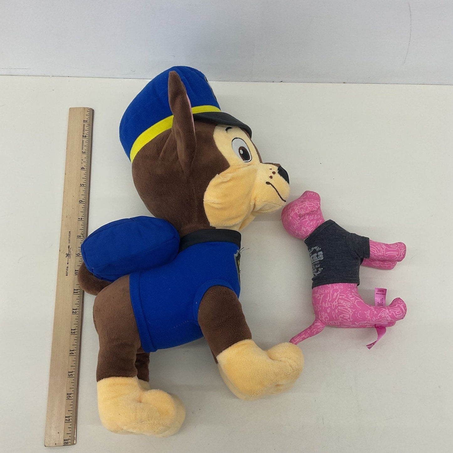 Paw Patrol Large Chase Dog Character Plush & PINK by Victoria's Secret Dog Plush - Warehouse Toys