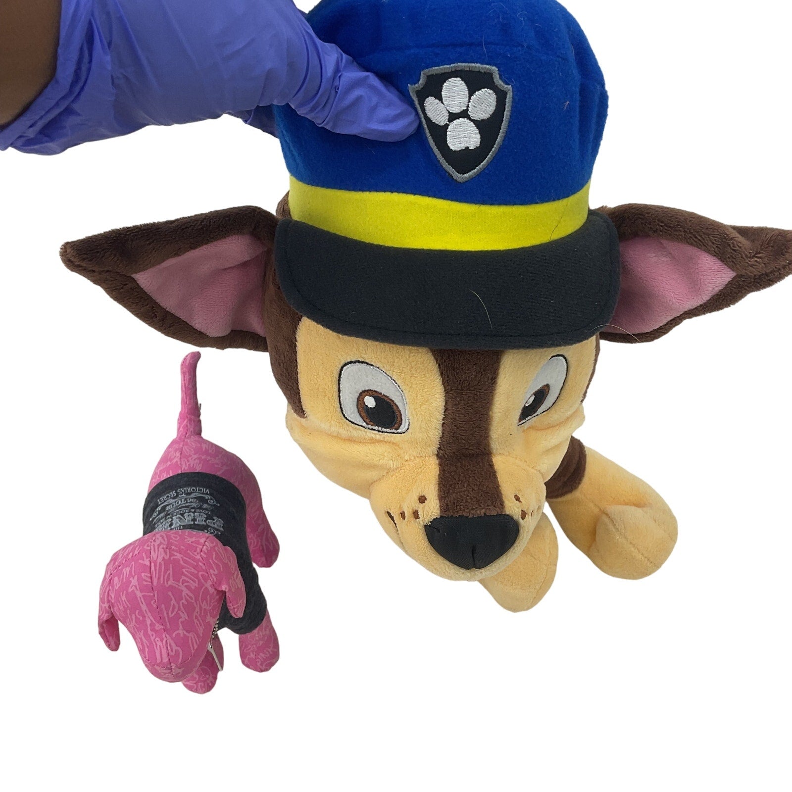 Paw Patrol Large Chase Dog Character Plush & PINK by Victoria's Secret Dog Plush - Warehouse Toys