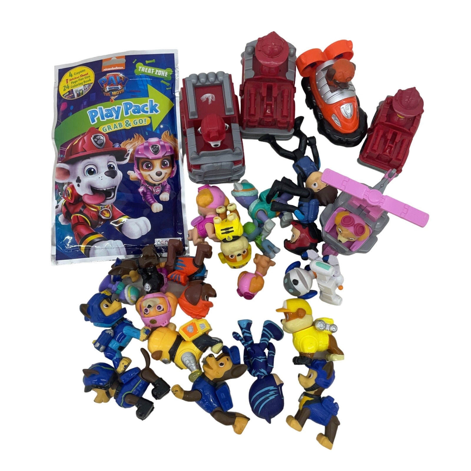 Paw Patrol Mixed LOT 2+ lbs Toy Figures Vehicles Cars Cake Toppers Preowned - Warehouse Toys