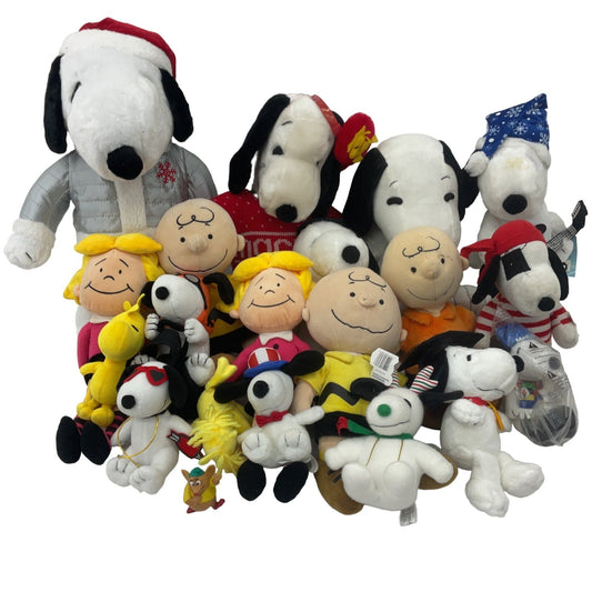 Peanuts Snoopy Charlie Brown Vintage & Modern Mixed Character Plush Dolls 12 lbs - Warehouse Toys