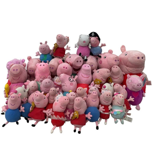 Peppa Pig Assorted Characters Plush Dolls Stuffed Animals Preowned LOT 12 lbs - Warehouse Toys