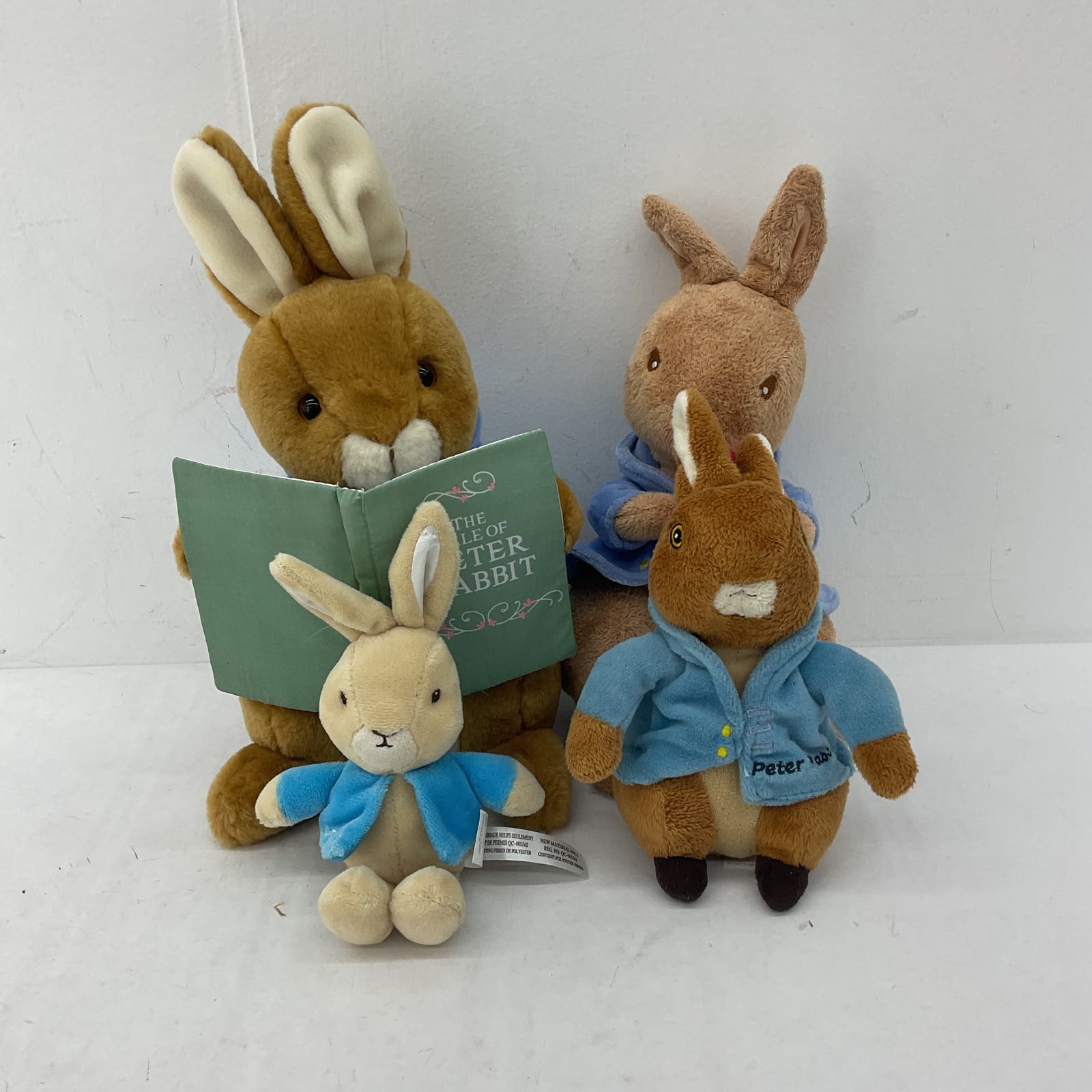 Peter Rabbit Blue Shirt Bunny Stuffed Animal Plush Toy Lot Eden - Warehouse Toys