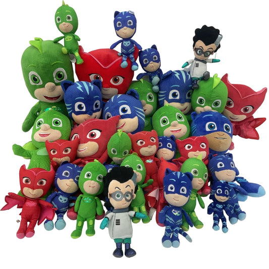 PJ Masks Preowned Mixed Character Plush Dolls Stuffed Animals LOT 9 lbs Blue Red - Warehouse Toys