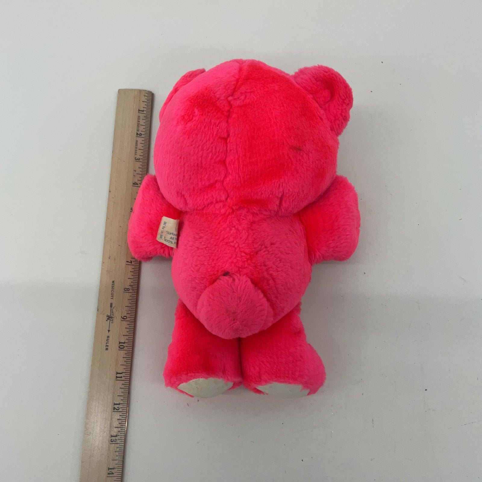 Playskool Red Stuffed Animal Vintage 1980s Nosey Bear Animated Nose Plush AS IS - Warehouse Toys