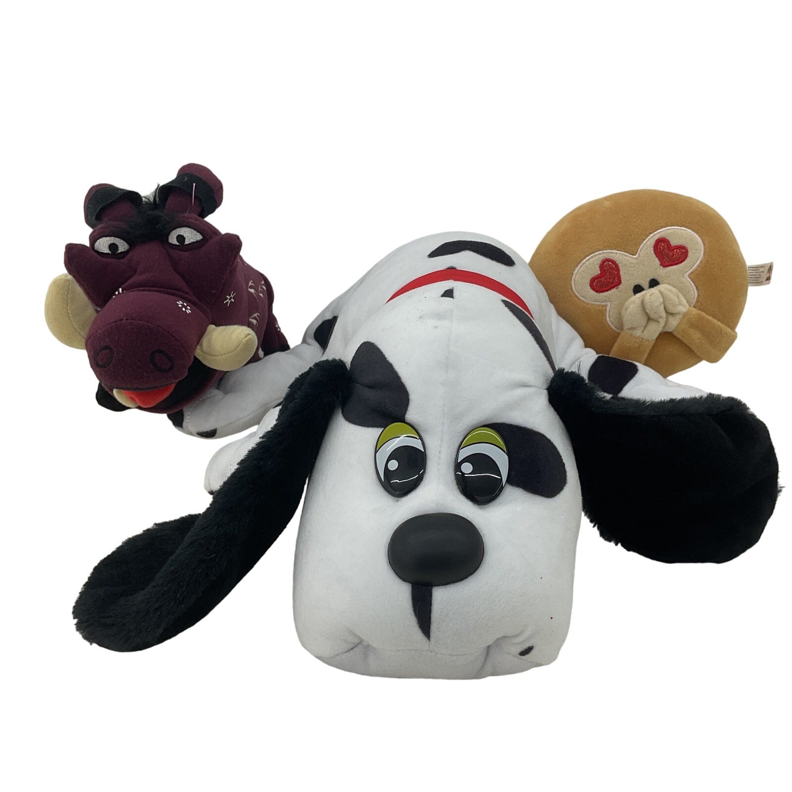 Plush LOT Disney Lion King Puumba Pig Emoji Monkey Face & White Pound Puppies - Warehouse Toys