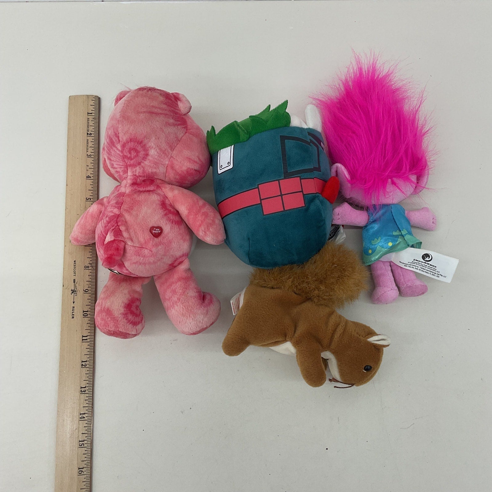 Plush LOT My Hero Academia Dreamworks Trolls Brown Squirrel Love A Lot Care Bear - Warehouse Toys