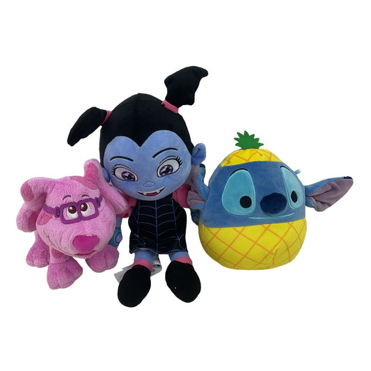 Plush MIX 3 Disney Vampirina Stitch in Pineapple Blues Clues Magenta Dog Dolls - Warehouse Toys