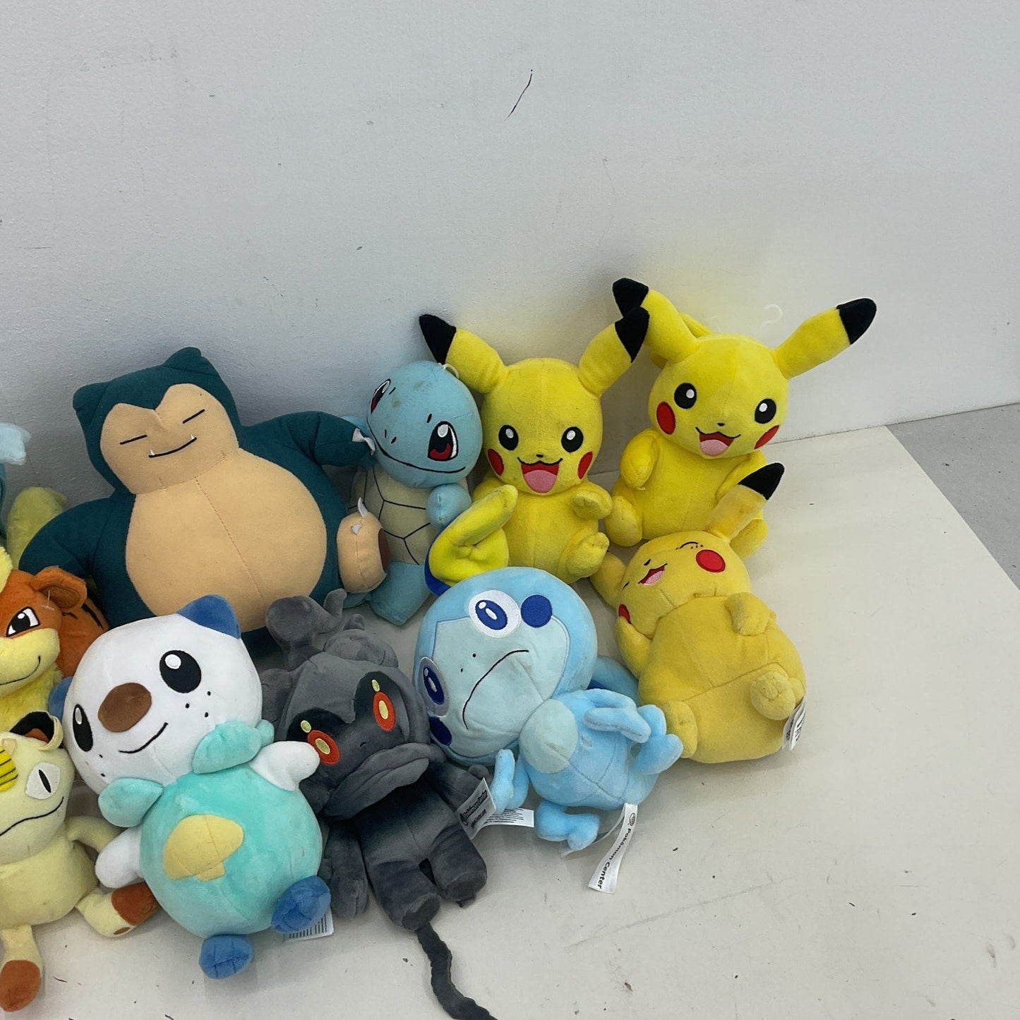 Pokemon Mixed Preowned Character Plush LOT Eevee Pikachu Snorlax Meowth - Warehouse Toys