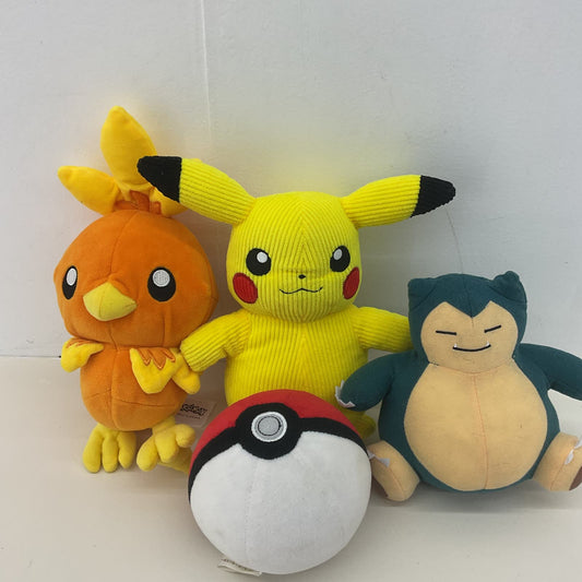 Pokemon Nintendo Character Plush Lot Snorlax Corduroy Pikachu Stuffed Toys Bird - Warehouse Toys