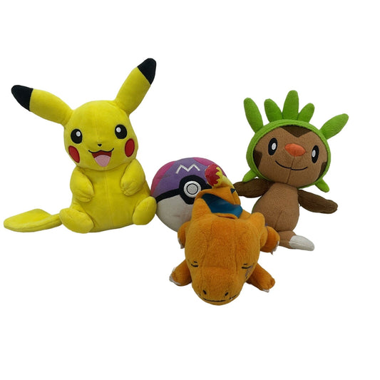 Pokemon Plush LOT Chespin Pikachu Purple Pokeball Sleeping Charmander - Warehouse Toys