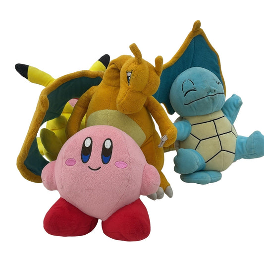 Pokemon RARE Charizard Sleeping Squirtle & Kirby Character Plush Dolls - Warehouse Toys