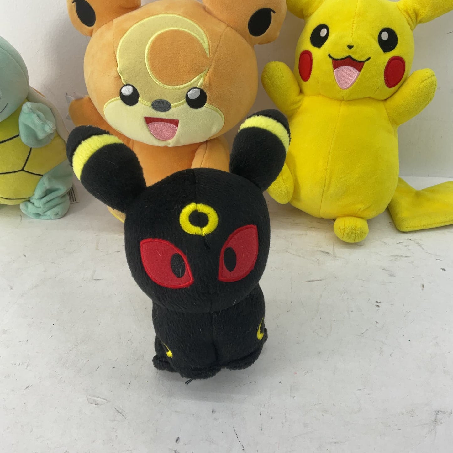 Pokemon Stuffed Animal Plush Toy Lot Pikachu Black Takara Squirtle - Warehouse Toys