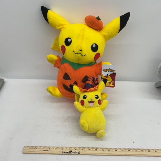 Pokemon Yellow Stuffed Animal Pikachu Plush Toy lot Pumpkin - Warehouse Toys