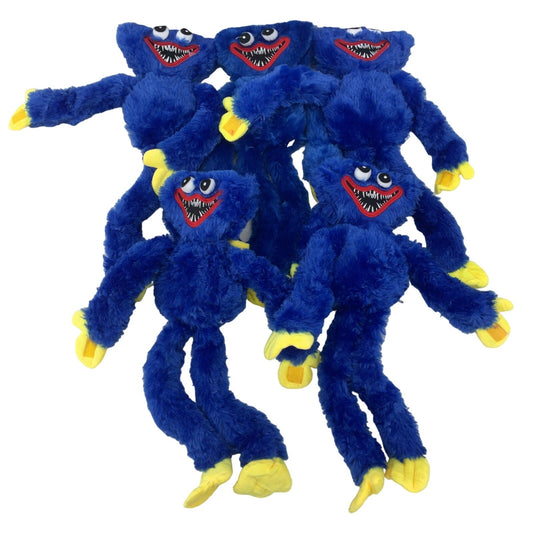 Poppy's Place Blue Huggy Wuggy Fuzzy Monster Plush Dolls LOT of 5 - Warehouse Toys