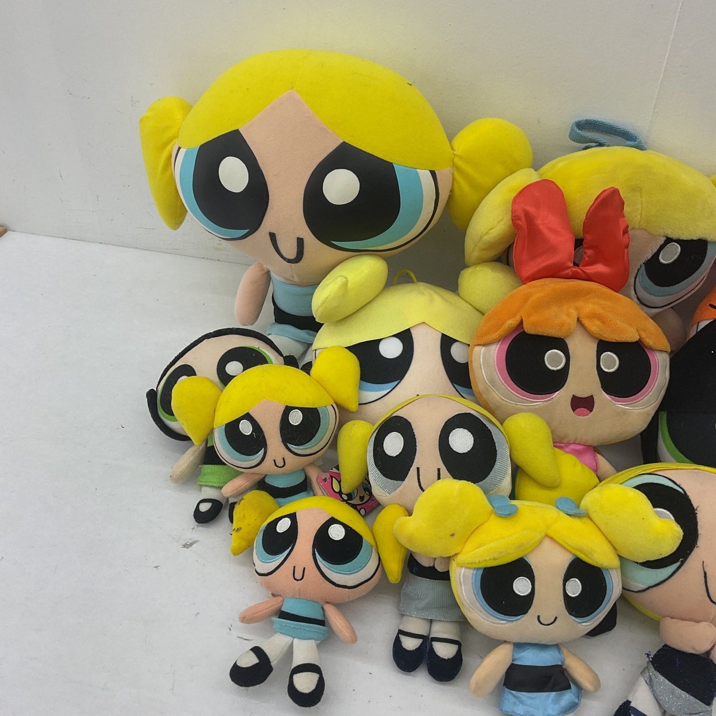 Powerpuff Girls Bubbles Blossom Buttercup Plush Toys Preowned Stuffed Animal LOT - Warehouse Toys