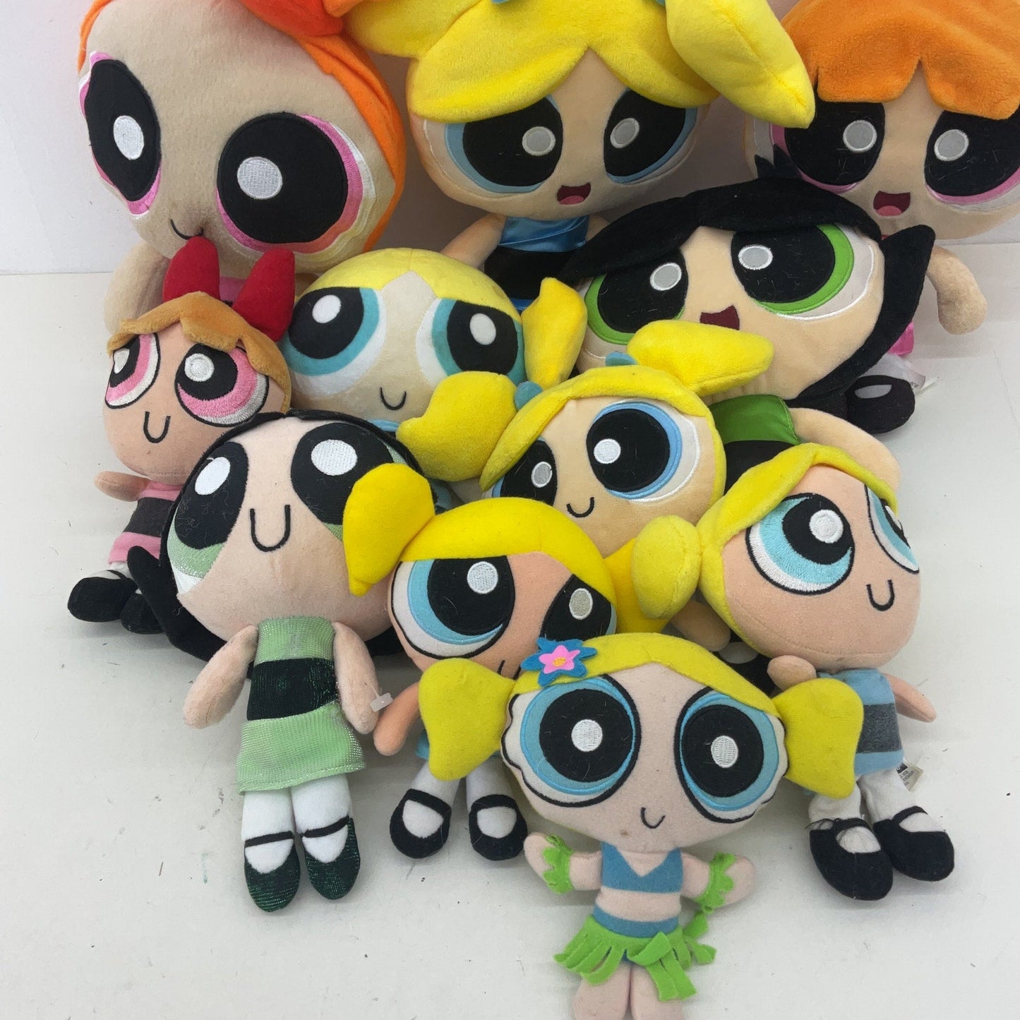 Powerpuff Girls Plush Toys Preowned Stuffed Animal LOT Bubbles Buttercup Blossom - Warehouse Toys