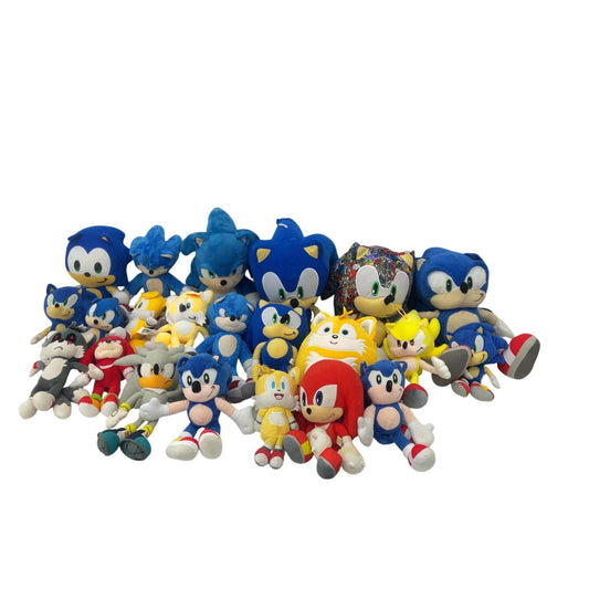 Pre - Owned 13 LBS Sonic Shadow Tails SuperSonic Multicolor Plush Toys LOT - Warehouse Toys