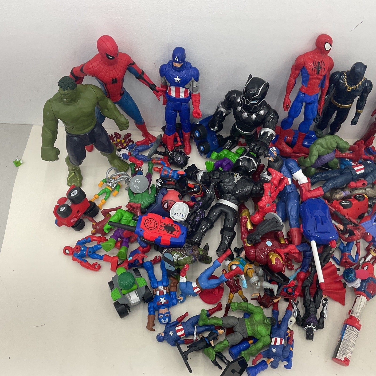 Preowned 15 lbs Super Hero Mixed Marvel Avengers Action Figures Toys Spiderman - Warehouse Toys