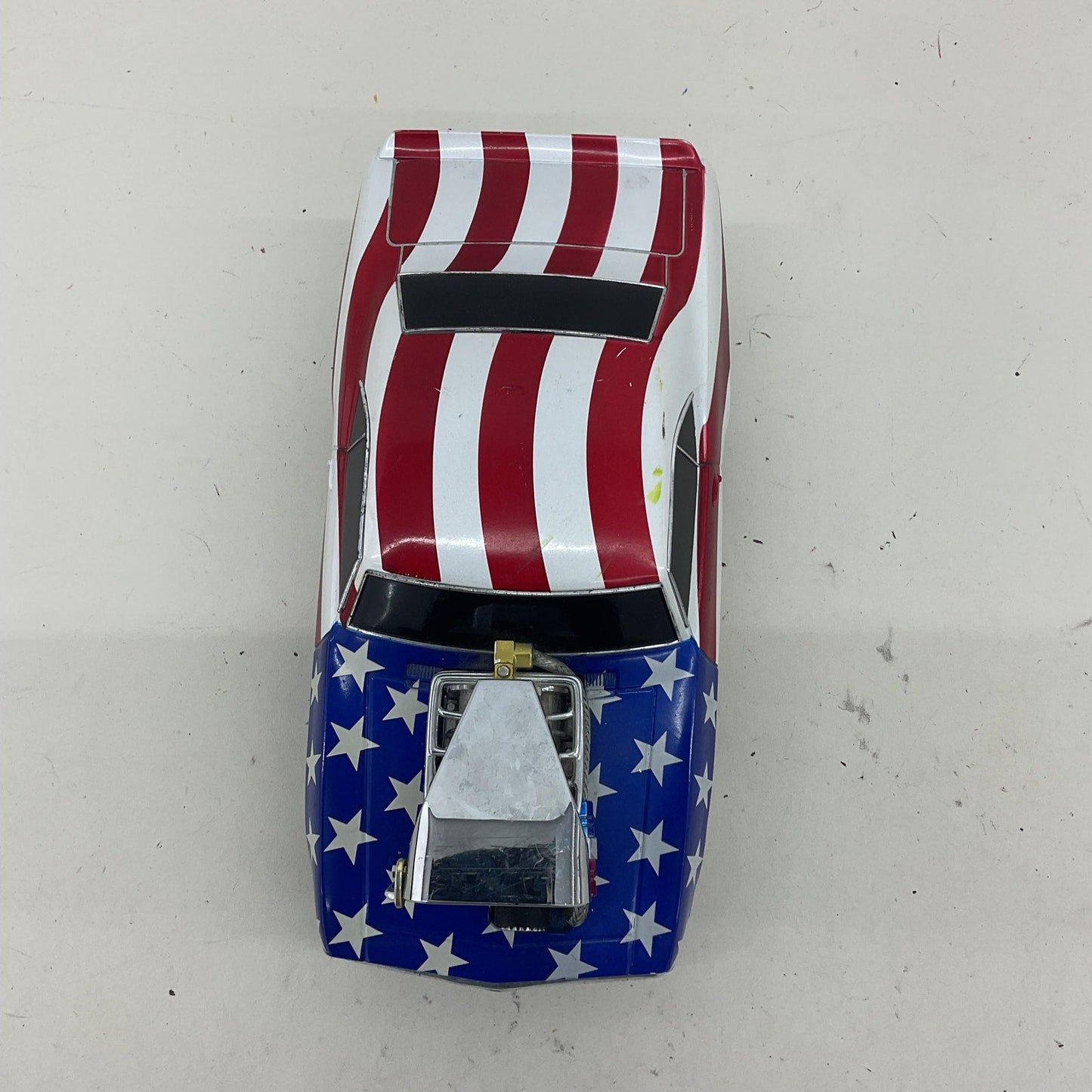 Preowned 2000 Funline Red White Blue USA Flag Muscle Machines Toy Car - Warehouse Toys