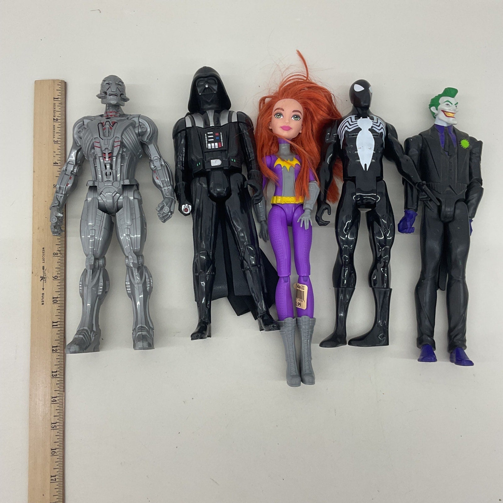 Preowned Action Figure Toy Lot Darth Vader Venom Marvel Start Wars Joker Batman - Warehouse Toys