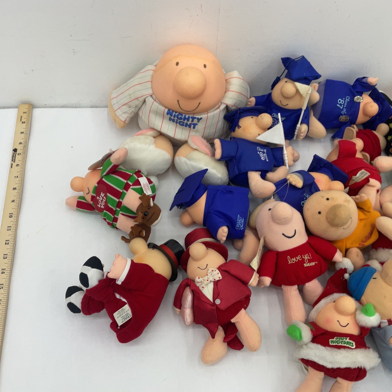 Preowned American Greetings Vintage Ziggy Comic Stuffed Animals Plush Dolls LOT - Warehouse Toys