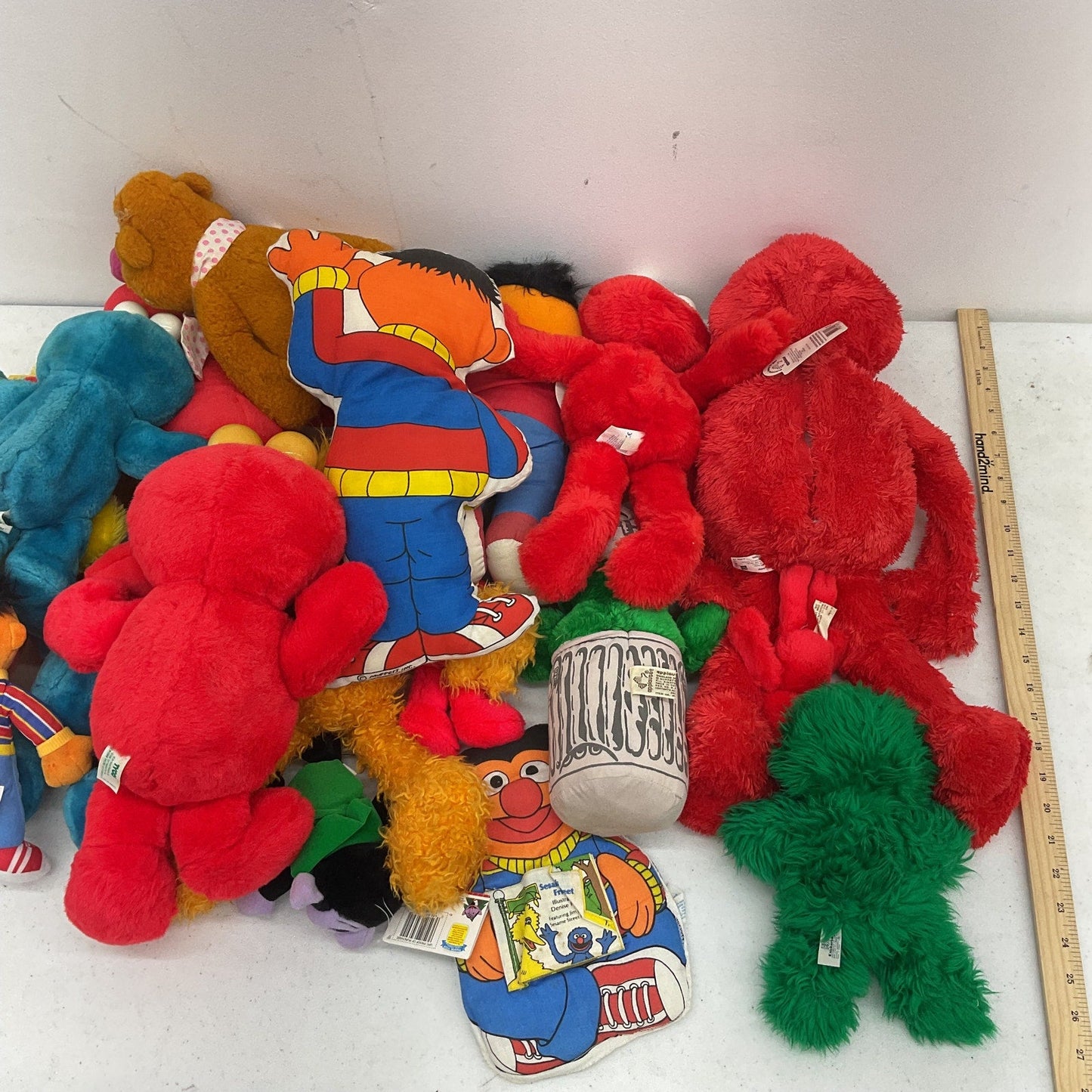 Preowned Assorted LOT 12 lbs Sesame Street Plush Dolls Stuffed Toys Big Bird - Warehouse Toys