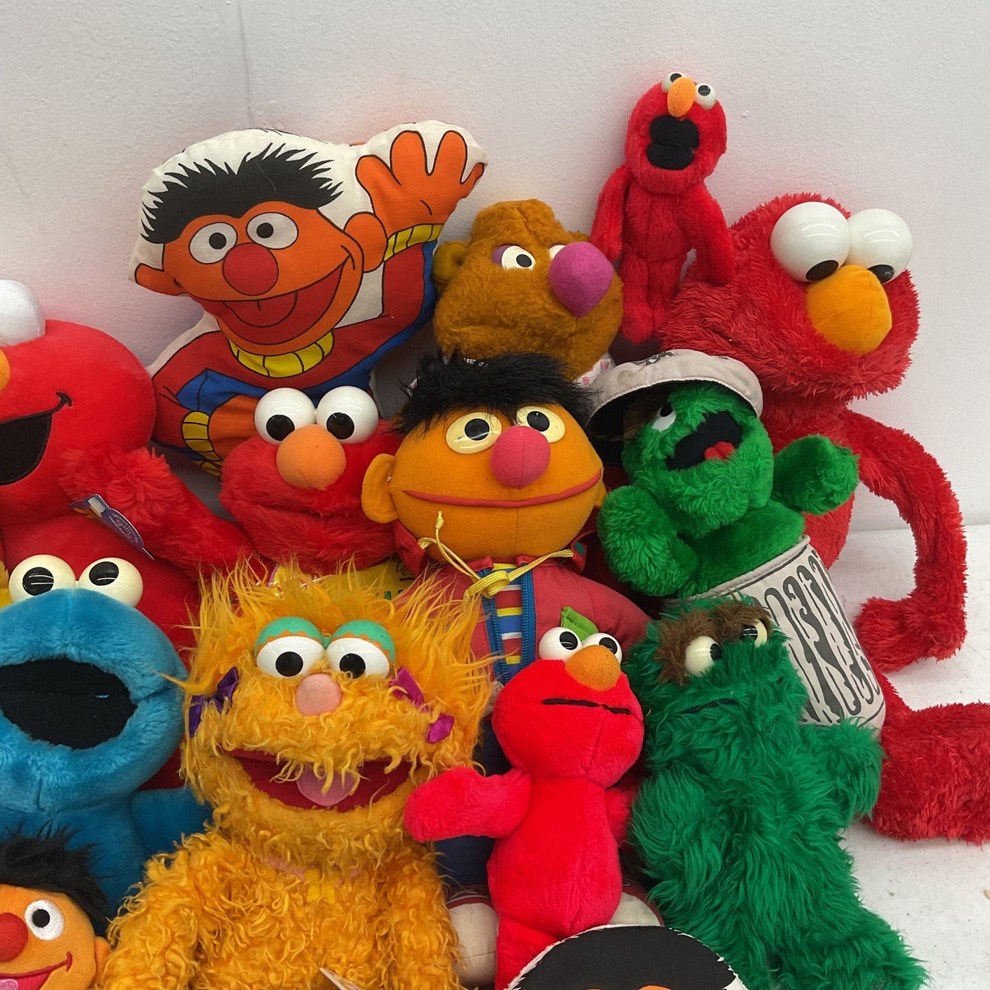 Preowned Assorted LOT 12 lbs Sesame Street Plush Dolls Stuffed Toys Big Bird - Warehouse Toys