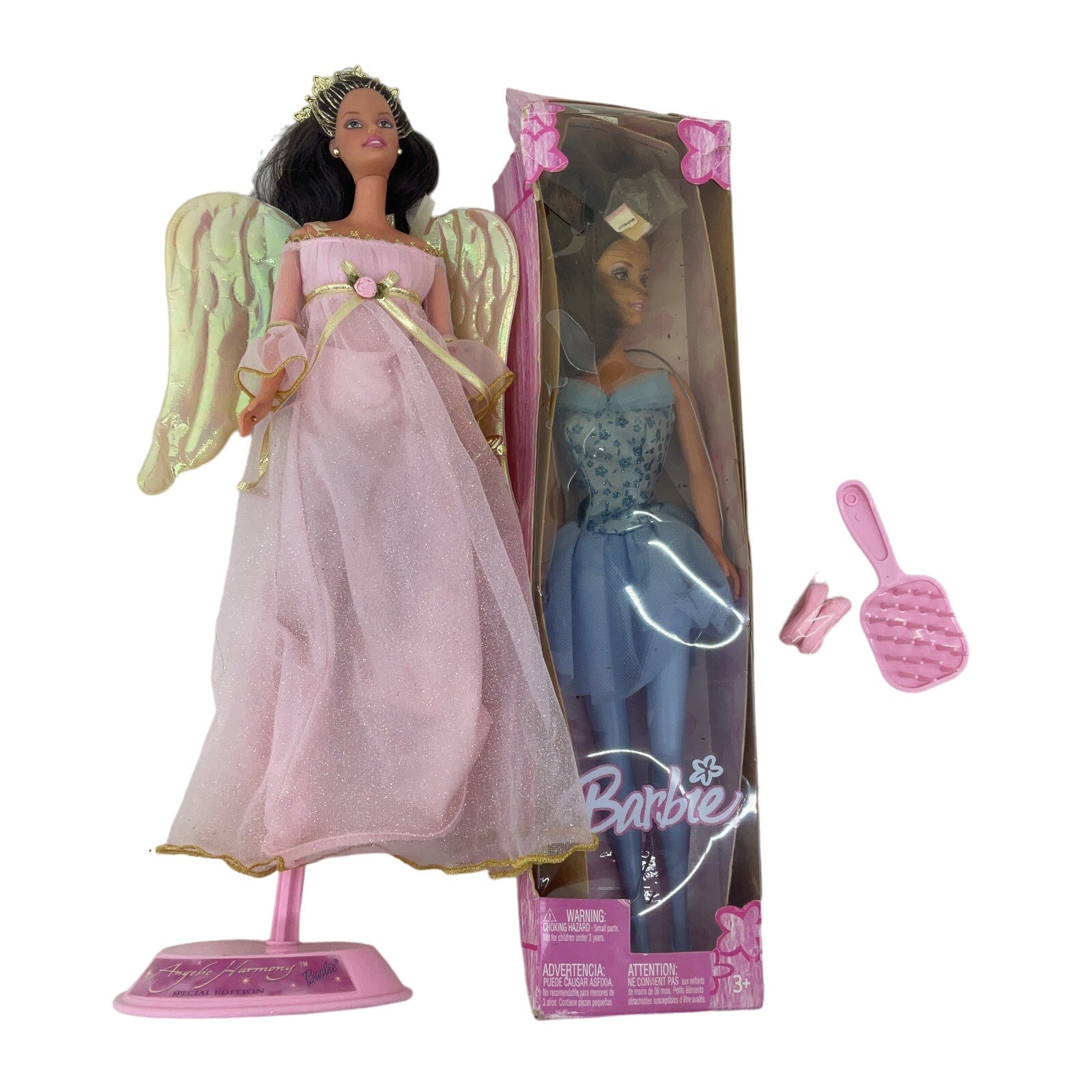 Preowned Barbie Fashion Doll LOT 2 Angelic Harmony Hispanic & 1st Ballet Lesson - Warehouse Toys