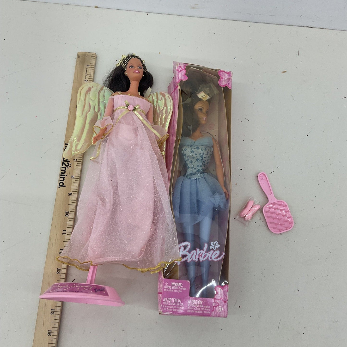 Preowned Barbie Fashion Doll LOT 2 Angelic Harmony Hispanic & 1st Ballet Lesson - Warehouse Toys