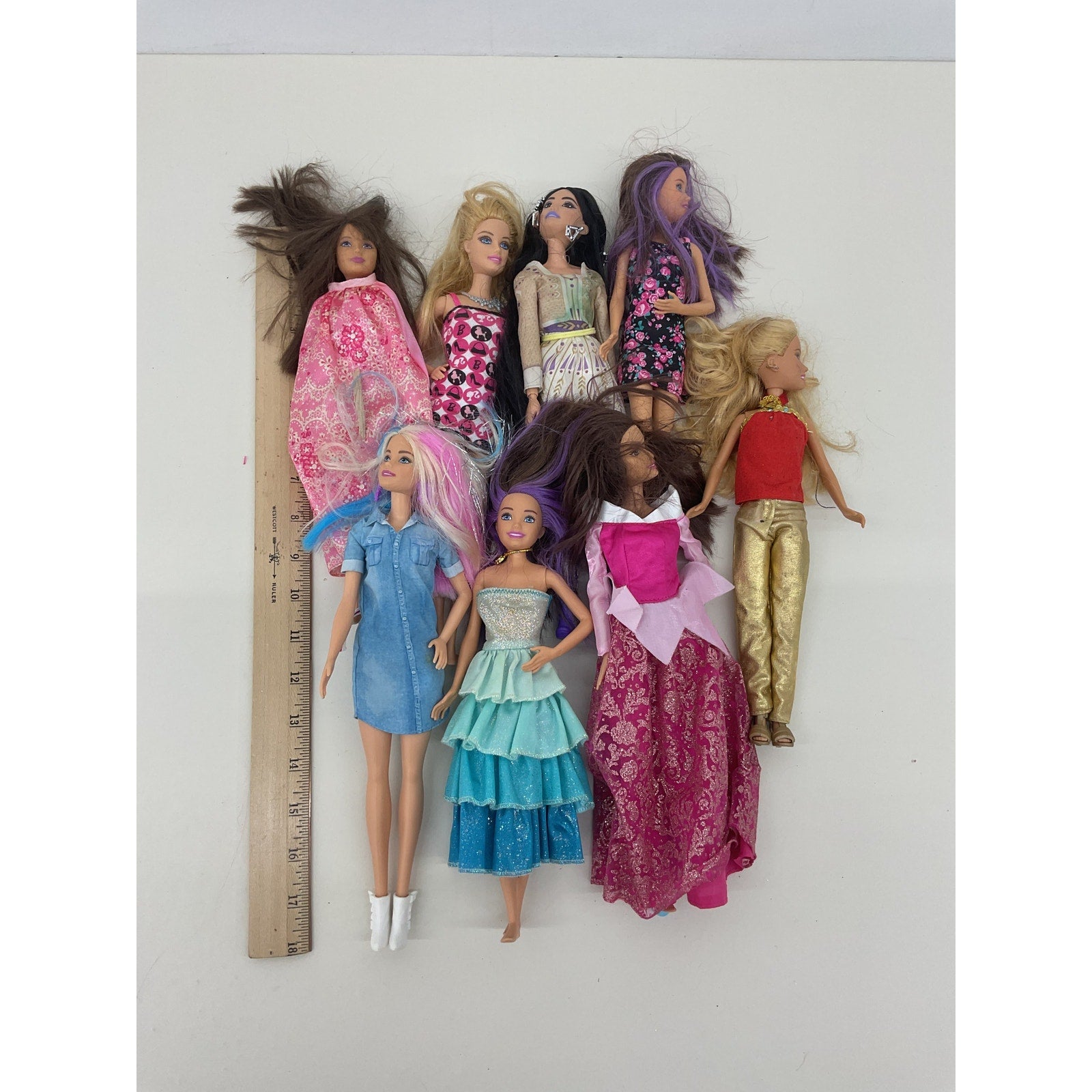 Preowned Barbie Mattel & Others Fashion Loose Play Dolls Blonde Hair - Warehouse Toys