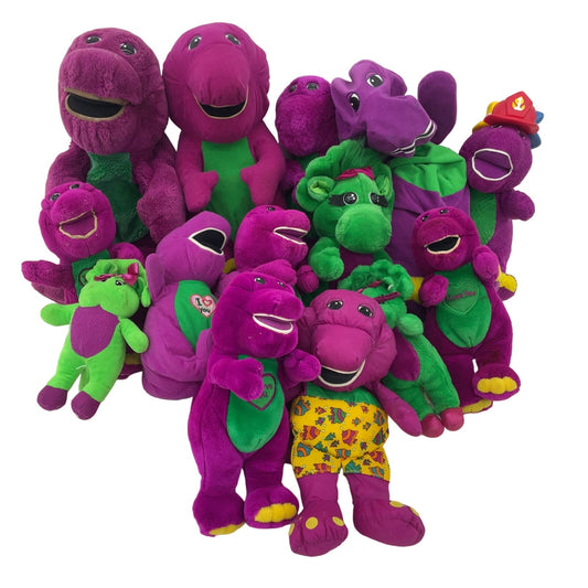 Preowned Barney & Friends Multicolor Stuffed Toys LOT 12 lbs Dinosaurs Baby Bop - Warehouse Toys