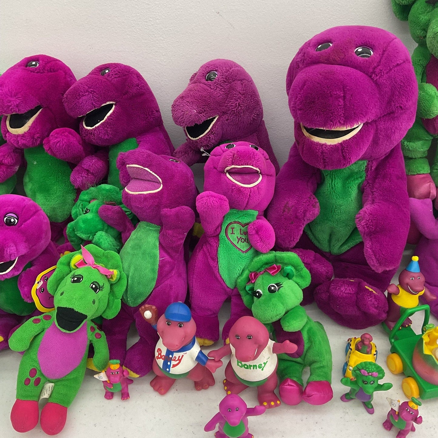 Preowned Barney & Friends Purple Dinosaur Baby Bop Stuffed Animals LOT 12 lbs! - Warehouse Toys