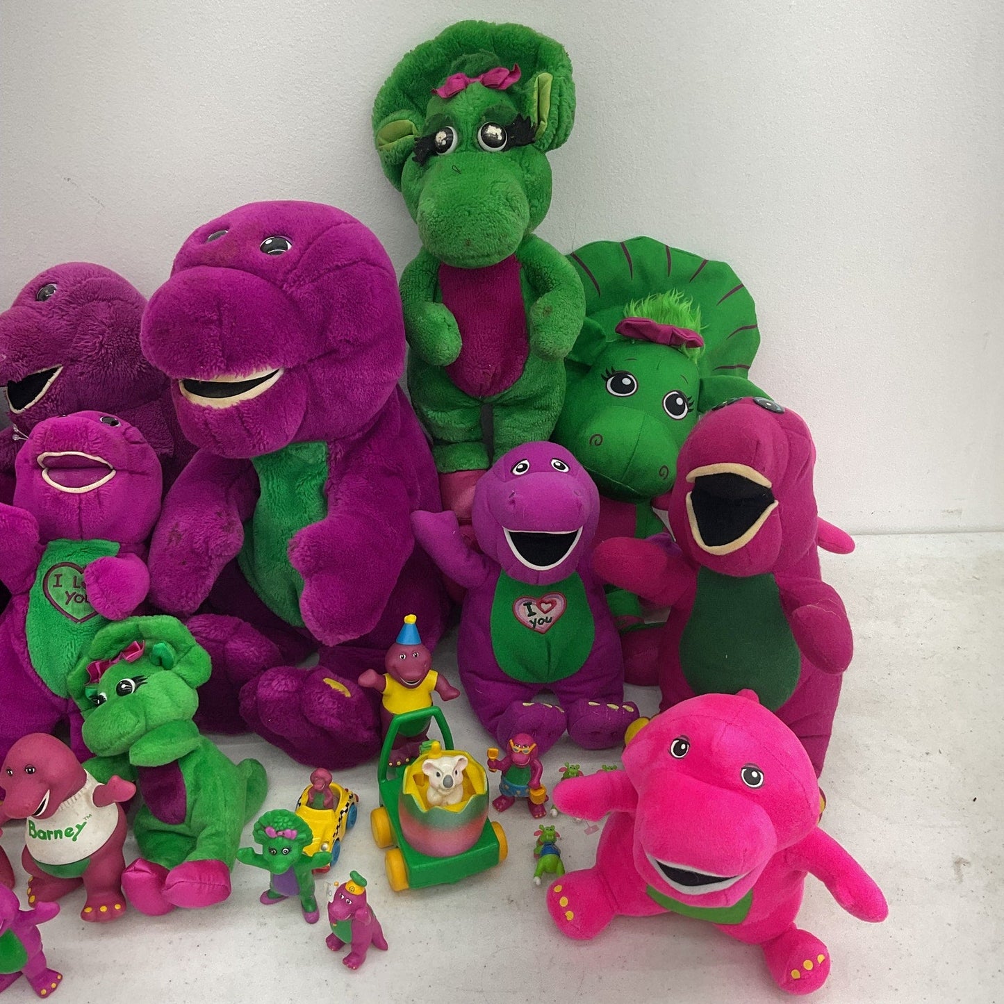 Preowned Barney & Friends Purple Dinosaur Baby Bop Stuffed Animals LOT 12 lbs! - Warehouse Toys