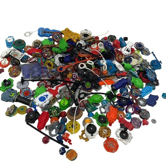 Preowned Beyblades 10 lbs Action Figure Collection LOT Toy Figures Parts Acc - Warehouse Toys