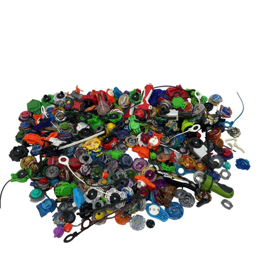 Preowned Beyblades Action Figure Collection LOT 15 lbs of Toy Figures Parts Acc - Warehouse Toys