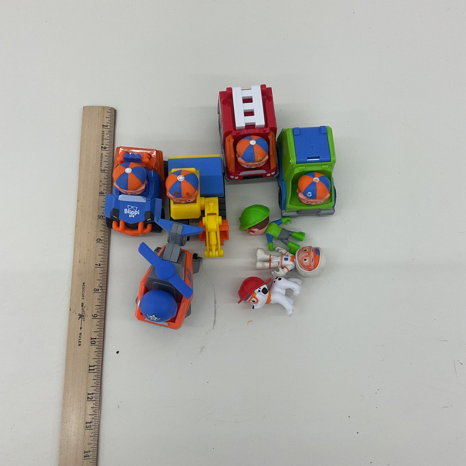 Preowned Blippi Toy Trucks Cars Vehicles Figures LOT Mixed - Warehouse Toys