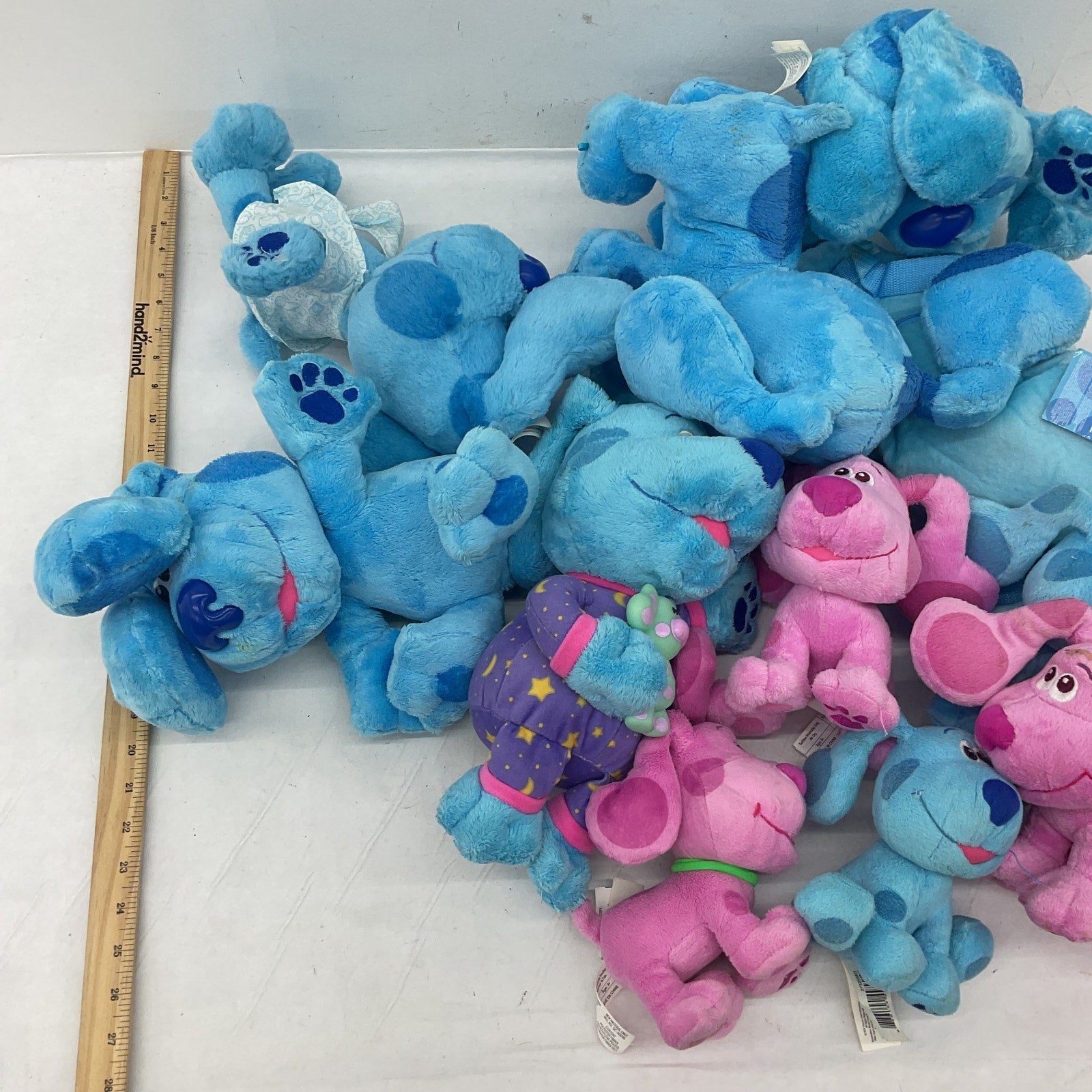 Preowned Blue's Clues Magenta Blue Dog Plush Toy LOT 13 lbs Mixed Stuffed - Warehouse Toys