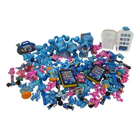 Preowned Blue's Clues Magenta Blue Dogs Figures Happy Meal Toys LOT 15 lbs Mixed - Warehouse Toys