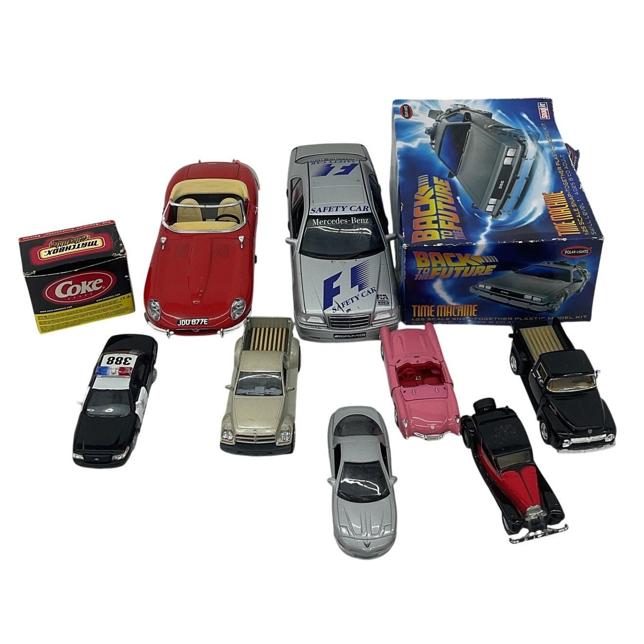 Preowned Burago & Others Diecast Model Cars LOT 7 lbs Back to the Future KIt - Warehouse Toys