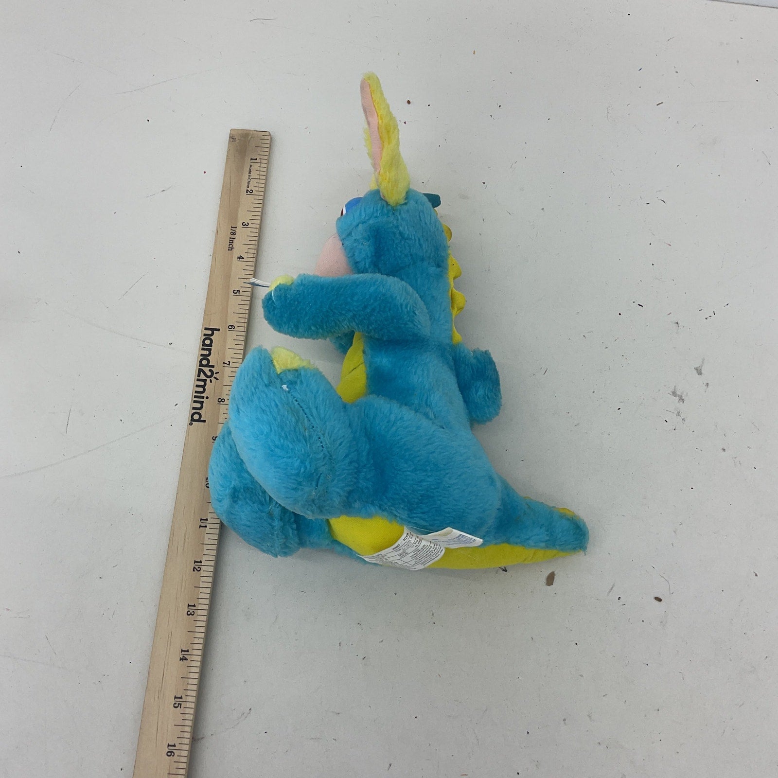 Preowned Busch Gardens Blue & Yellow Vintage Dragon Stuffed Animal Plush AS IS - Warehouse Toys