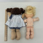 Preowned Cabbage Patch Kids Tan Cloth Baby Doll CPK Dolls lot of 2 - Warehouse Toys