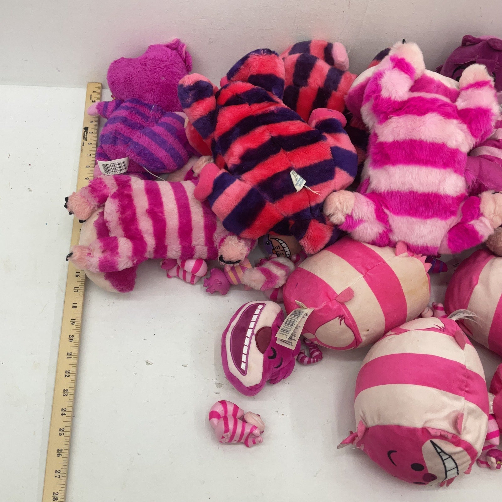 Preowned Cheshire Cat Plush Toys LOT Alice in Wonderland Figures Disney 11 lbs - Warehouse Toys