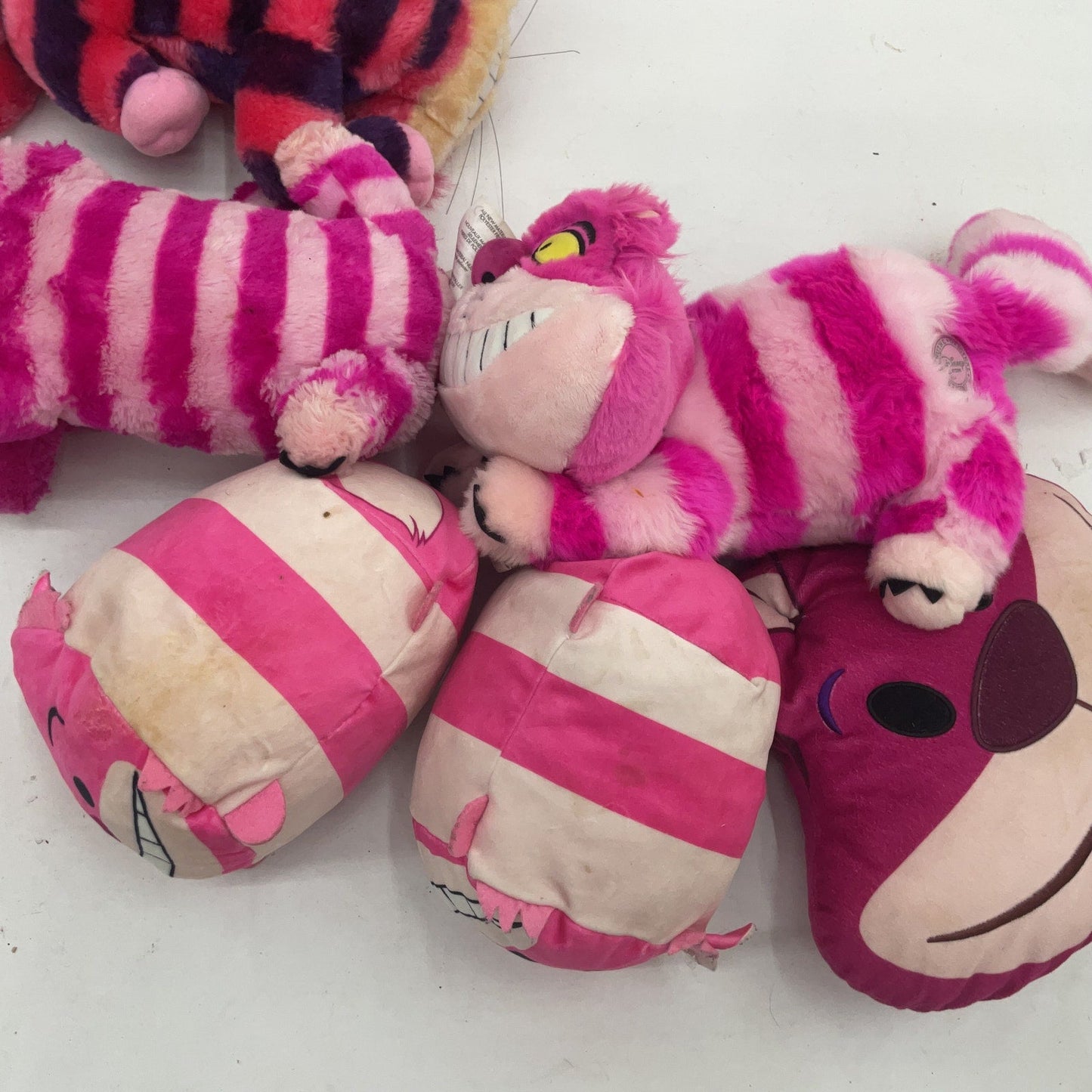 Preowned Cheshire Cat Plush Toys LOT Alice in Wonderland Figures Disney 11 lbs - Warehouse Toys