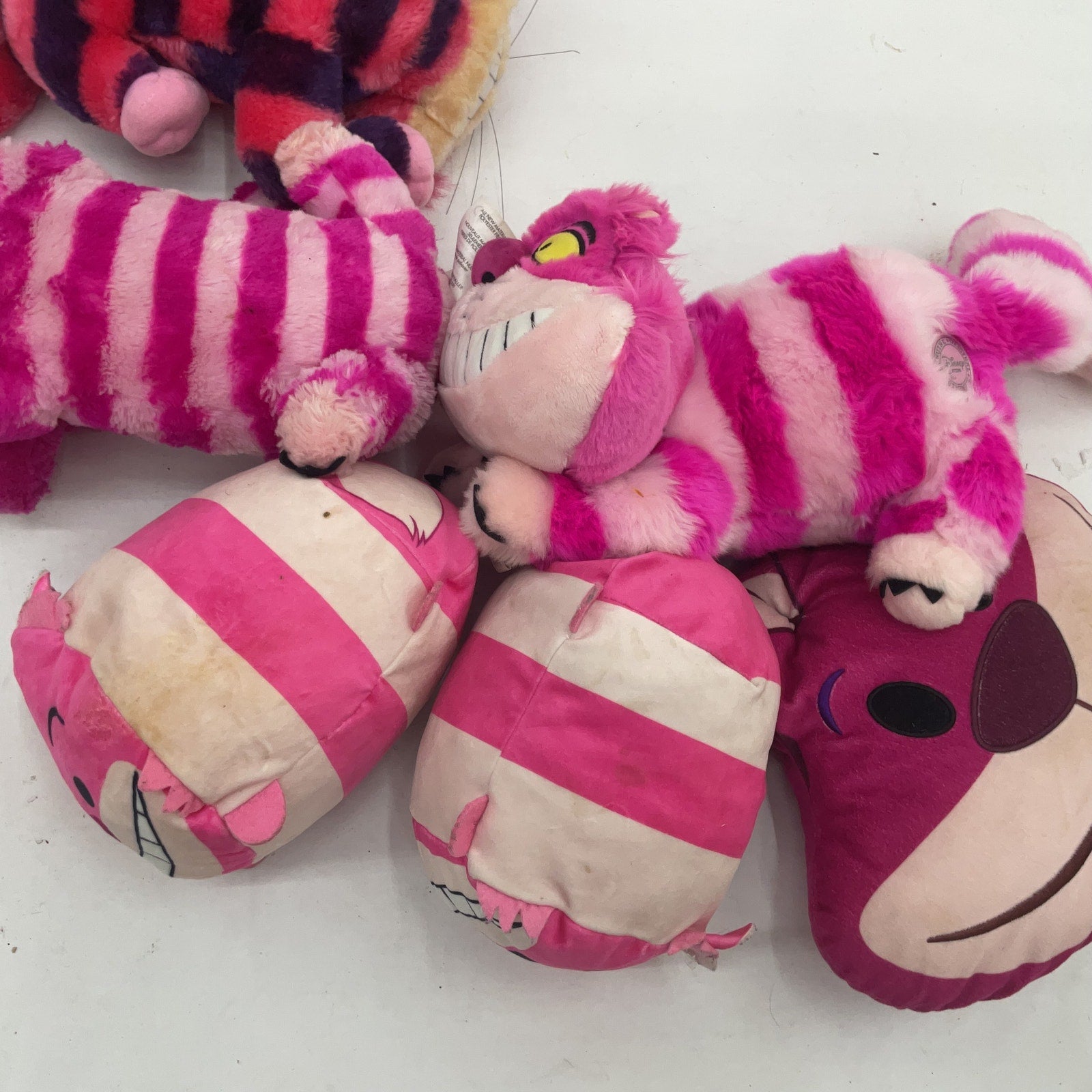 Preowned Cheshire Cat Plush Toys LOT Alice in Wonderland Figures Disney 11 lbs - Warehouse Toys